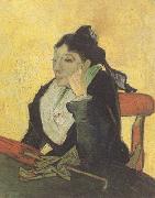 Vincent Van Gogh L'Arlesienne:Madame Ginoux wtih Books (nn04) oil painting reproduction